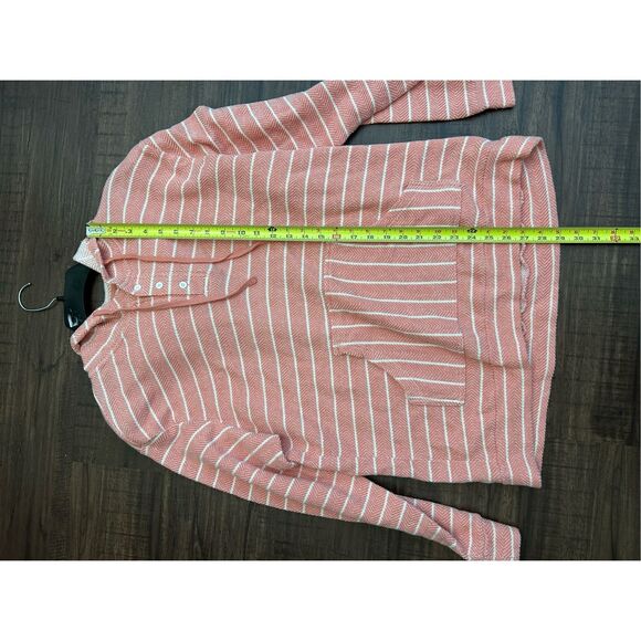 Onia Micah Striped Herringbone Loopback Cotton-Blend Hoodie, Sz Large, MP $150 - Picture 8 of 9